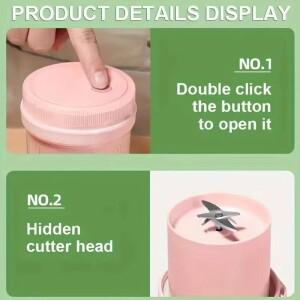 카모식 전기 주서 컵 6 블레이드 블렌더 밀크 쉐이크 기계 USB 휴대용 과일 우유 혼합  미니 신선한 주스