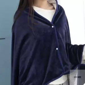 김영마켓 똑딱이단추 이중 극세사 망토 담요 체크담요