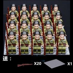 몽테조이 제2차 세계 대전 군대 미국 소련 중국 영국 군인 미니 액션 피규어 장난감 소년들