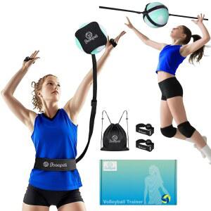 포코팟 배구 훈련 장비 지원, 블록, 타격, 세트 및 패스 연습을 위한 솔로 서브 스파이크 트레이너, 초보자를 연습 선물 프로