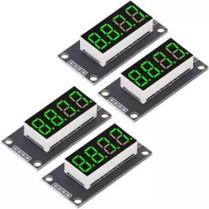 쉬폰에이드 4 세트 디지트 7 세그먼트 LED 디스플레이 모듈 0.36 인치 TM1637 드라이브 칩 핀 헤더 시계
