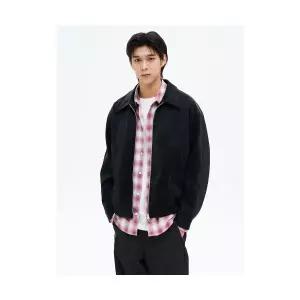 매장정품 에잇세컨즈 8SECONDS 페이크 스웨이드 커브드 라인 블루종 블랙 26523ZAY15 105702