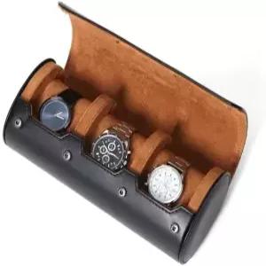 남녀용 SHOWQI 시계 여행용 케이스 스크래치 방지 플리스가 포함된 3 슬롯 롤 탈착식 베개가 휴대용 정리함