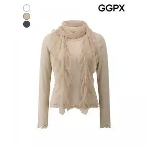 플라워 레이스 스카프 세트 티셔츠 (GPCTS004F)