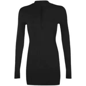 슬림핏 블랙 힙 원피스 니트 지퍼 겨울 롱원피스