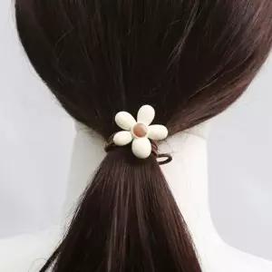 레트로 플라워 머리끈 똥머리 고무줄 두줄 헤어밴드 (WFKAFH8)