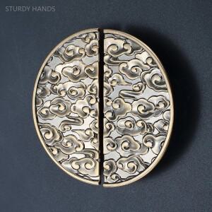 아연 합금 서랍 수납장 문짝 손잡이   빈티지 원목 옷장 서랍 원형 목공 1개