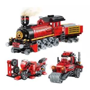3가지 변신 기차 오토바이 트랙터 블럭 조립