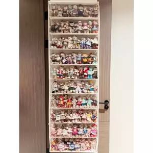 면 투명 인형 걸이형 정리함 장난감 보관 가방 오프화이트 문걸이 벽걸이포함