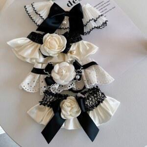 강아지 스카프 고양이 케이프 프릴 귀여운 파티 장식 레이스 공주 리본 목걸이 턱받이