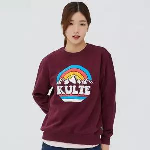 018 레인보우 크루넥 맨투맨 와인