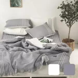 [콩심팥심]글링 뱀부시어서커 냉감 이불베개세트 K 그레이 단품