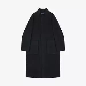 [롯데백화점]지이크 프리미엄 핸드메이드 블랙 하이넥 롱코트PLHAX7020