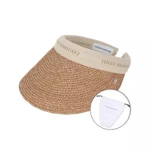 [헬렌카민스키] 25FW 여성 비앙카 바이저햇 누가네츄럴로고 더스트백 포함 HAT50265 NOUGATNATLOGO