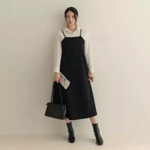 [66-100] 온미 플레어 뷔스티에 롱 원피스