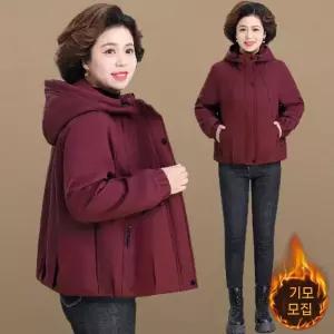 여자점퍼 집업 야구 항공 겨울 코트 기모 두툼 후드 빅사이즈 추동파 극복 원템4