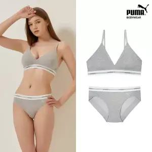 [푸마] 프리미엄 코튼 브라팬티세트 멜란지그레이