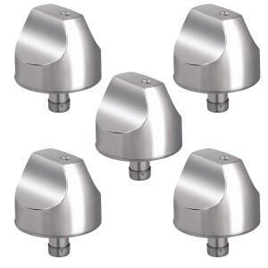 WB03X32194 WB03T0329 버너 제어 다이얼 노브 교체용 GE 카페 시리즈 가스레인지, 보강 링이 있는 5팩 쿡탑 프로파일 레인지 오븐 노브로 WB03X25889, AP5985157, 492089를 대체합니다