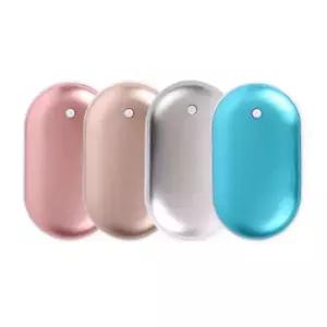 붙이는핫팩 TC 타원 충전식 USB 손난로 실버