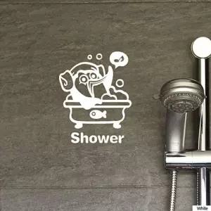 펭키 Toi깔끔한let Shower 화장실 포인트스티커 화이트