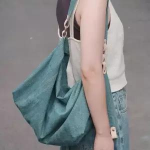 캐주얼 빈티지무드 데님 숄더백 청가방 크로스백 (WFKB3QD)