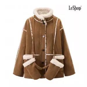 르샵 정상가:239,000원 ㅣ 하이넥 무스탕 장갑 세트 자켓 DP4JK032A 1118924