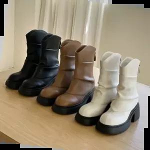 부츠 홀릭 여자 롱부츠 가을 겨울 패션 워커 통굽 HSM003