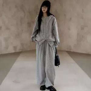 [다잇템] 여성 보온 빅사이즈 후디티 넓은 트랙수트 세트_24004378_588872