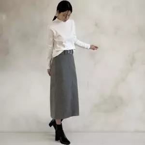 [다잇템] 여성 혁대 일상 출근룩 치마 세트_24004514_588872