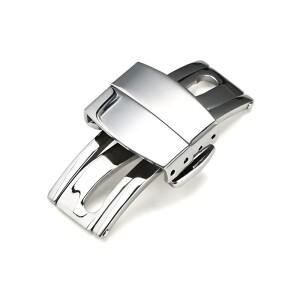 304 솔리드 스테인레스 스틸 시계 걸쇠 더블 프레스 나비 버클 16mm 20mm 밴드 액세서리