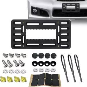 HAOBO 전면 번호판 브래킷 홀더 범용 범퍼 장착 키트 스테인리스 스틸 나사 캡이 있는 카 태그 프레임