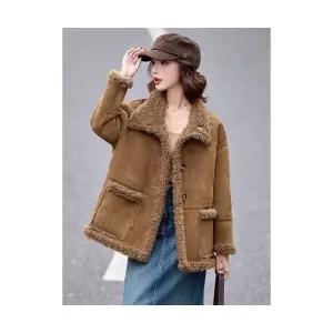 마요 여성모직코트 가을 겨울 일체형 보온 기모 슬림핏 리버시블 모직 코트 UNO4