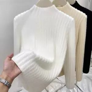 크롭니트 오버핏니트 여성겨울니트 보트넥니트 롱니트 여성니트티 배색니트