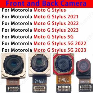 Motorola Moto G Stylus 5G 2021 용 전면 및 후면 카메라 메인 직면 모듈 플렉스 케이블 교체 예비 부품