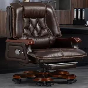 천연가죽 중역 의자 회장 서재 고급스런 사장 리클라이너