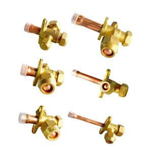 SANHUA 용접 차단 밸브, SSV 시리즈, 에어컨 실외기, 황동 서비스 3 방향