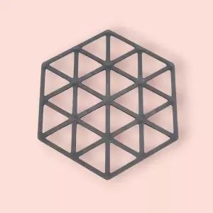 내열 고온 냄비받침 삼각 실리콘 블랙 실리콘컵받침 (WFKB87T)