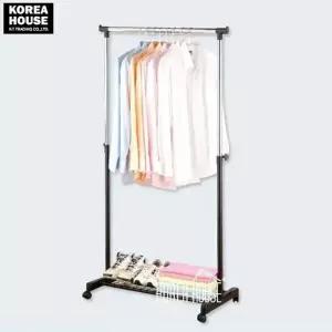 ( )보관 옷장 이동식 선반수납 1단 행거 고급형 정리 옷걸이 수납