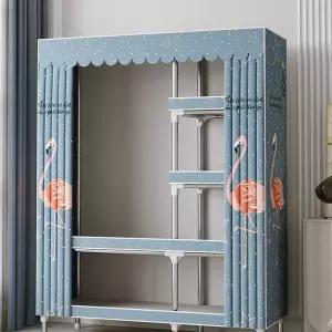 간이 언어 천옷장 별빛 슬라이딩옷장 조립형 키큰옷장 85CM가을의 대형 수납