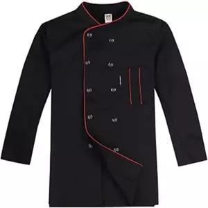 셰프 코트 남성 숏/롱 슬리브 주방 기본 요리 셔츠 버튼 여성 셰프웍스 코스튬 재킷 유니폼