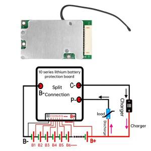 호환 10S 36V 30A Lifepo4 리튬 이온 Lto 배터리 스마트 BMS 보호 단락 공통/분할 포트