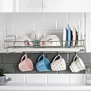 좁은공간싱크대선반 사무실그릇수납함 컵 조리기구거치대 좁은공간 수리 (WFKBISA)