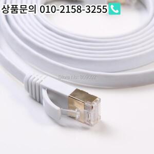 고속 네트워크 케이블 15M 이더넷 Cat7 RJ45  플랫 차폐 트위스트 페어 인터넷 랜
