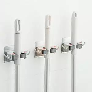 ( )부착 다용도 간편 걸이 막대걸레 홀더 거치대 청소용품 정리