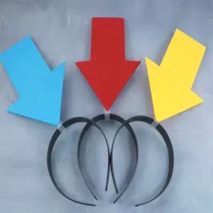 싹팔아 화살표 머리띠 파티 생일 헤어밴드 놀이공원 소품 미아방지 응원 왕관 여행