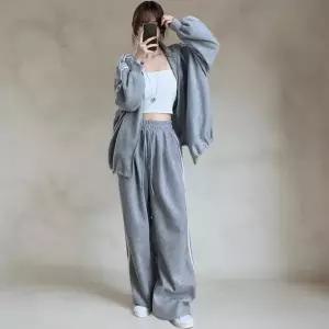 [다잇템] 여성 트랙 라이닝 편한 보온 재킷 폴리 빅사이즈 세트