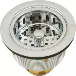 웨스트브라스 A214-05 3-1 /2 포스트 스타일 대형 주방 싱크대 바구니 스트레이너 광택 니켈