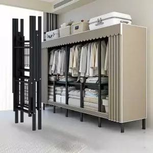 이동식옷장 폴딩 수납장 튼튼한 옷장 보관 프레임 조립식