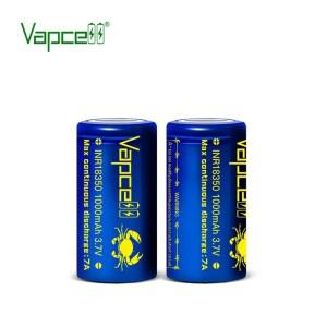 1-6pcs  Vapcell INR18350 1000mah 배터리 7A 3.7V 손전등에 대 한 고성능 충전식 리튬