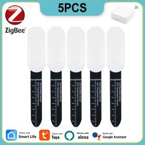 1-5피스 Zigbee Tuya 스마트 토양 테스터 습도 온도 수분 센서 휴대 휴대폰 APP 식물 정원에 대한 실시간